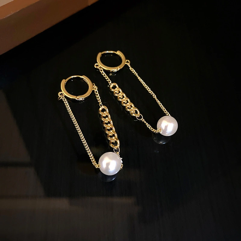 Iche Metal Cold Wind Earrings Fashion Long Temperament Earrings