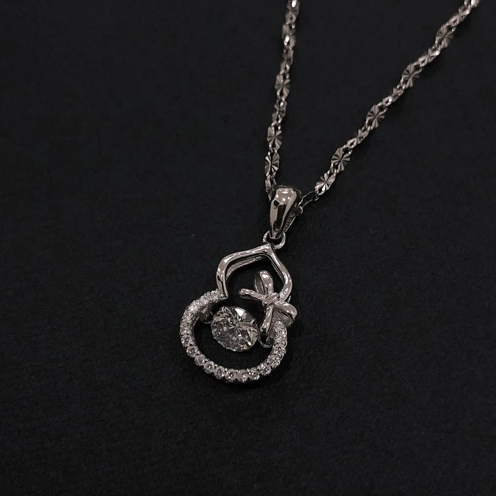 Sterling Silver Beating Heart Necklace Female Light Luxury Niche Design