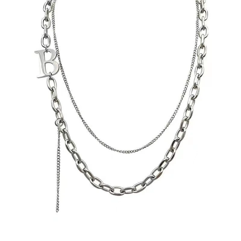 European And American Niche Design Sense Stacked Double-layer Clavicle Chain