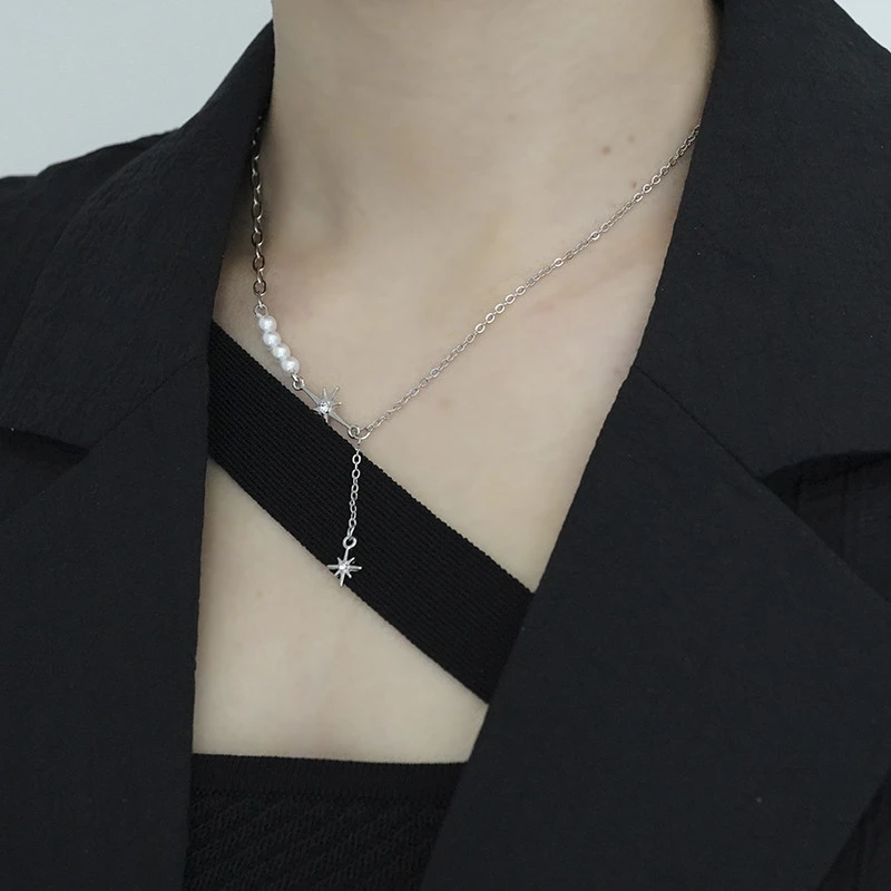 Niche Design Hip Hop Stitching Necklace Personality Trend Jewelry