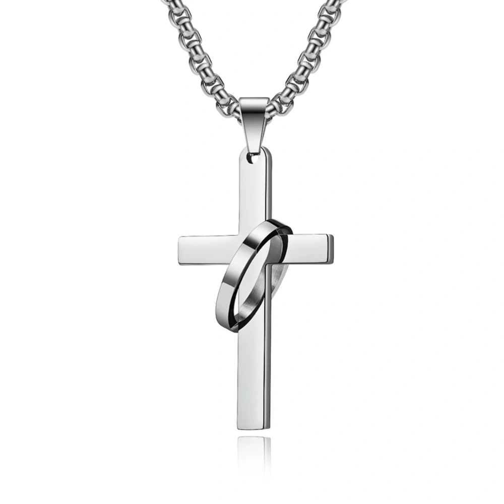 Neutral Style Non-gender Personality Hip-hop Hipster Stainless Steel Cross