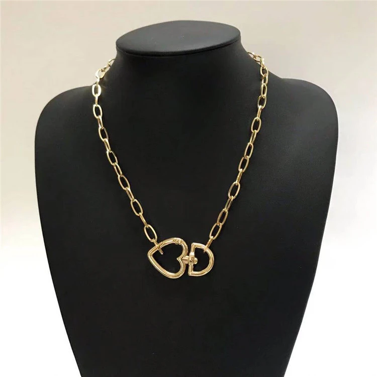 Ins Cold Wind Love Buckle Men's And Women's Necklace