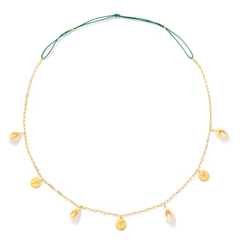 Gold-plated Inlaid Zirconium Adjustable Clavicle Chain Necklace