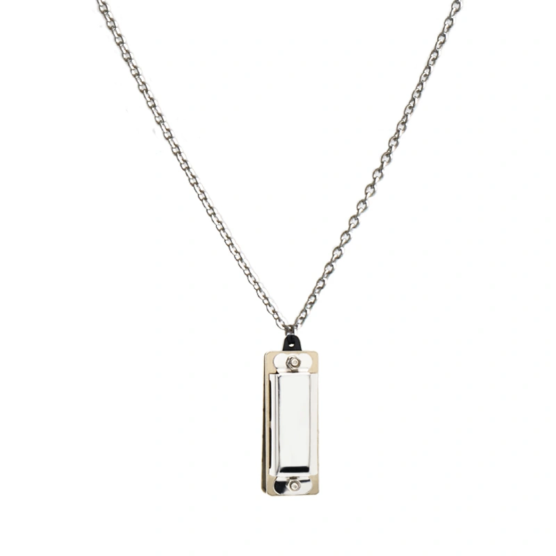 Harmonica Necklace That Can Be Blown, Cool, Literary And Artistic Whistle Couple Pendant Chain