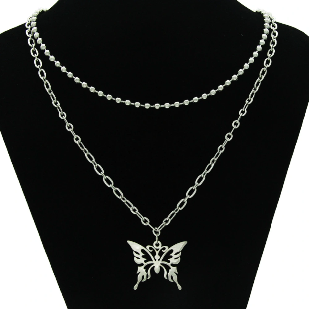 Ladies Personalized Butterfly Pendant Clavicle Chain Set Necklace