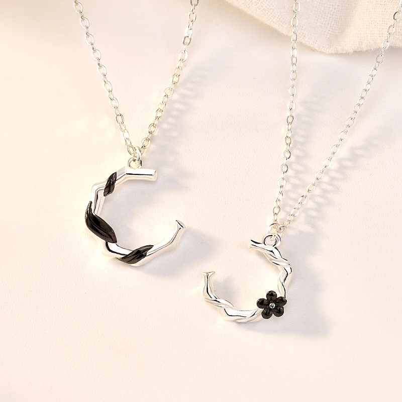 Childhood Sweetheart S925 Sterling Silver Couple Necklace