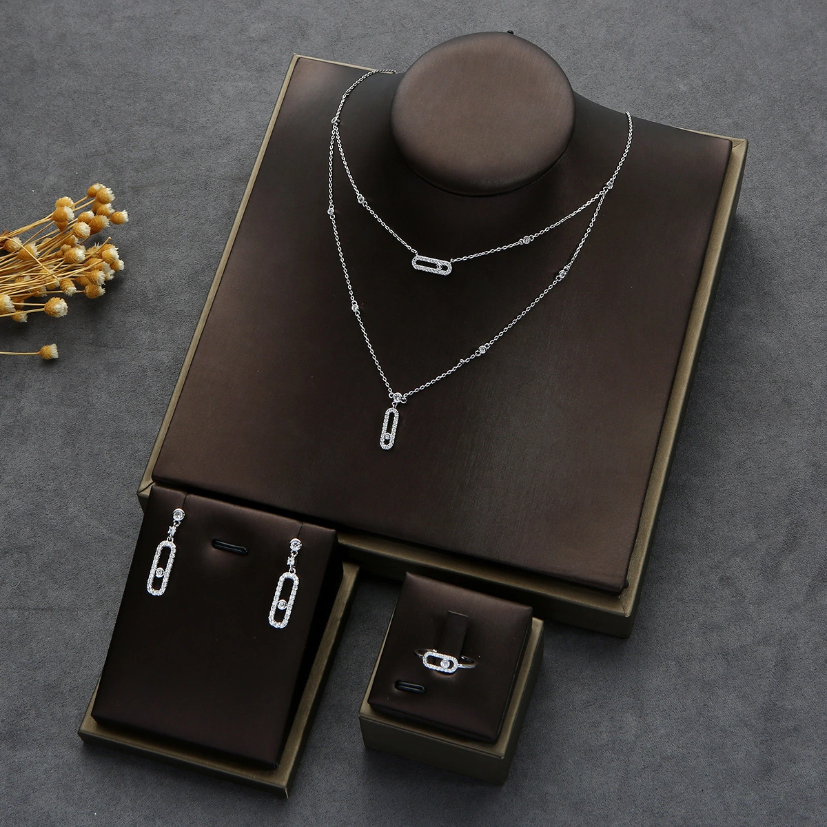 Double-layer Pendant Necklace Choker Clavicle Chain Jewelry