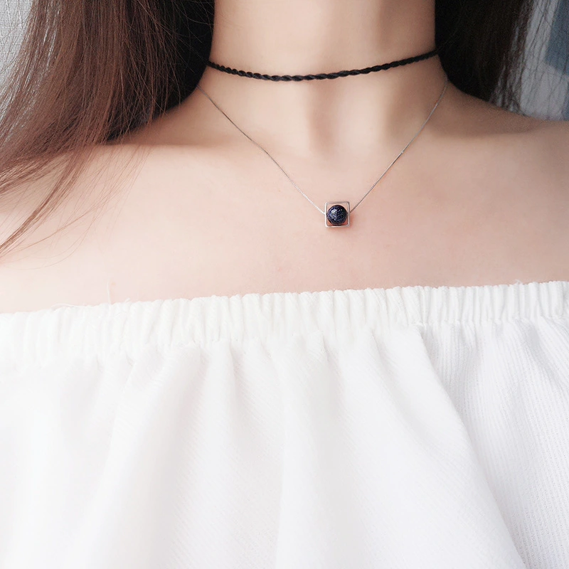 Female Geometric Square Clavicle Chain Temperament Jewelry