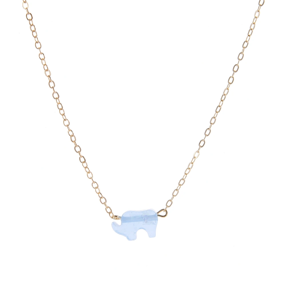 Fashionable And Simple Resin Elephant Necklace