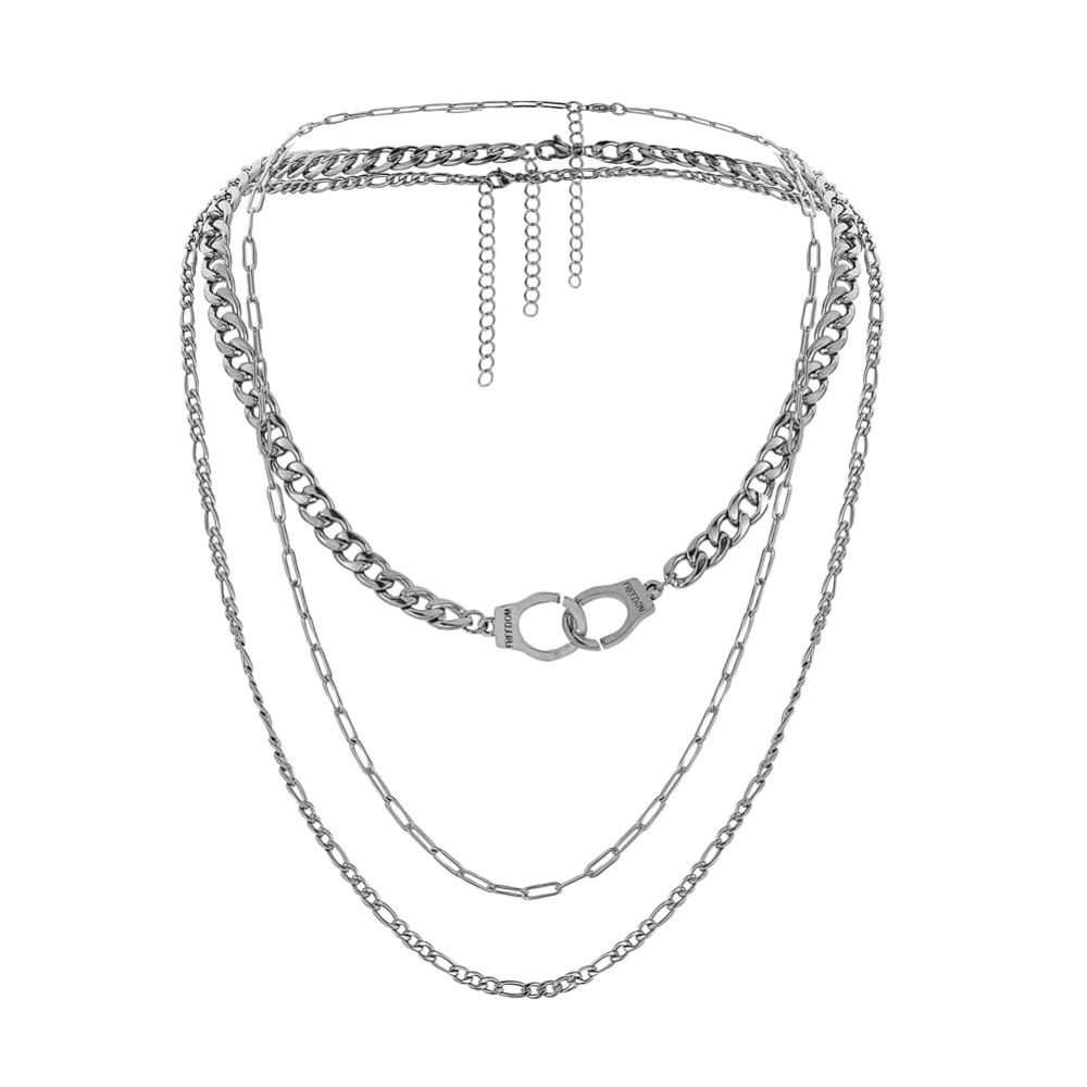 Stainless Steel Handcuffs Single Chain Necklace