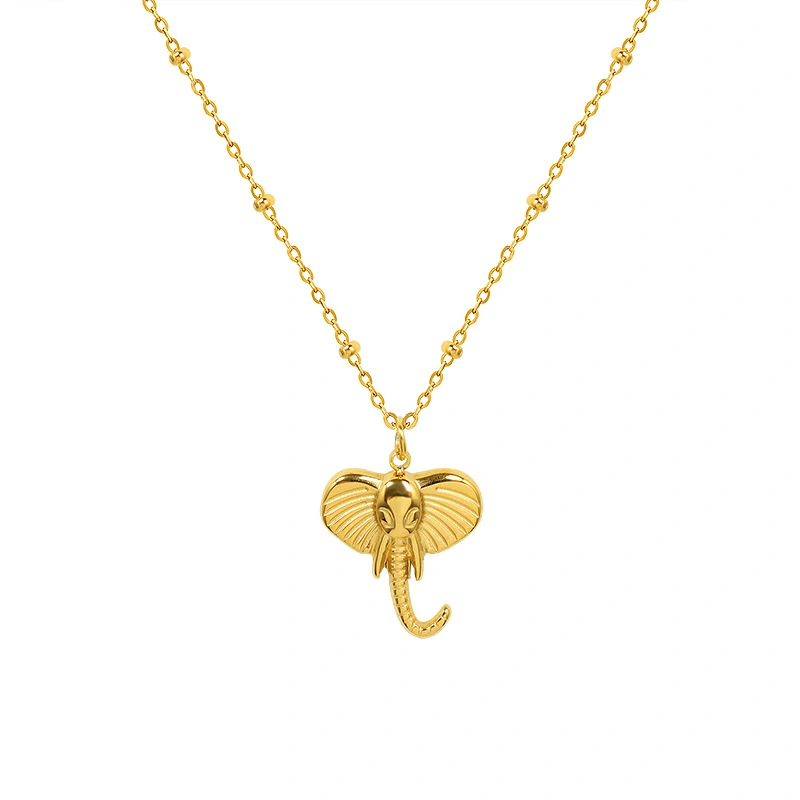 Baby Elephant Mini Clavicle Necklace Titanium Steel