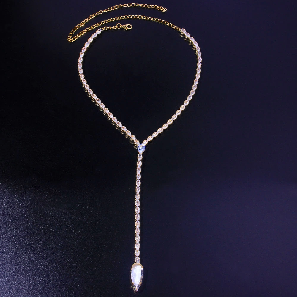 Ladies INS Fashion Luxury Full Rhinestone Clavicle Necklace