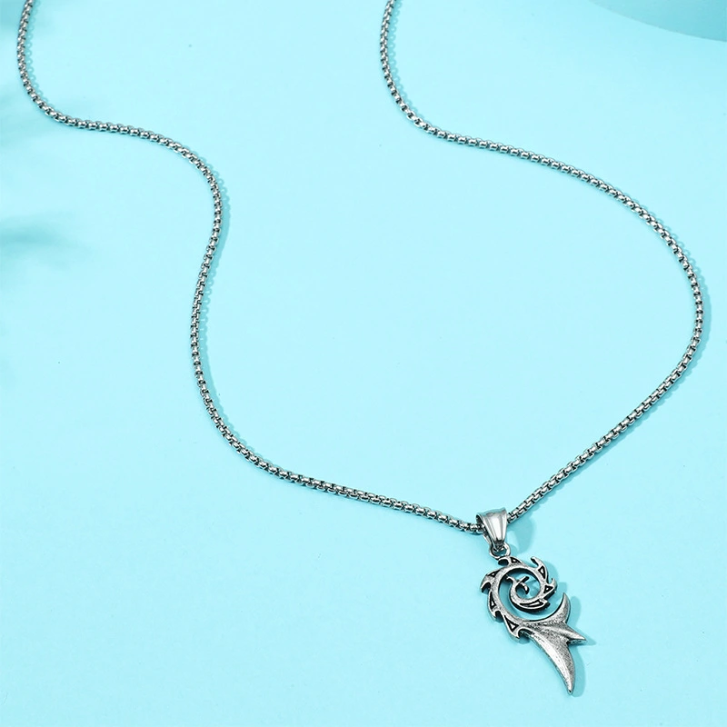 European And American Vintage Flame Phoenix Pendant Hip-hop INS Sweater Chain Hoodie Chain