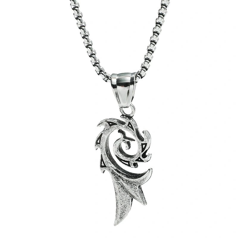 European And American Vintage Flame Phoenix Pendant Hip-hop INS Sweater Chain Hoodie Chain