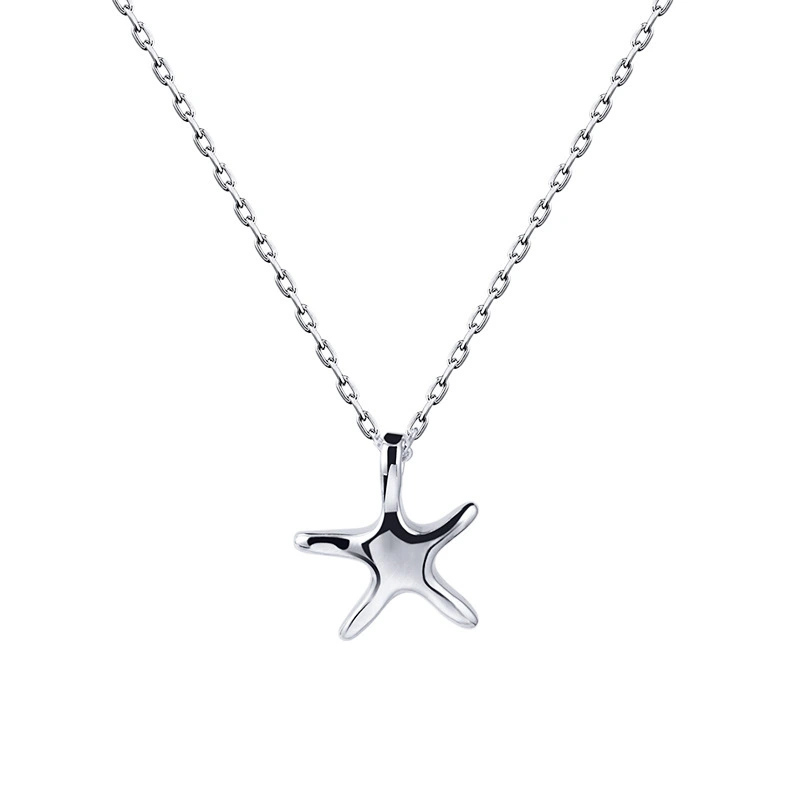 S925 Sterling Silver Starfish Five-pointed Star Necklace