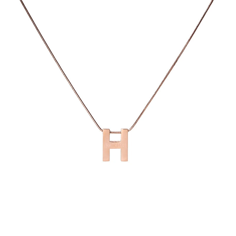 H Letter Necklace Clavicle Chain