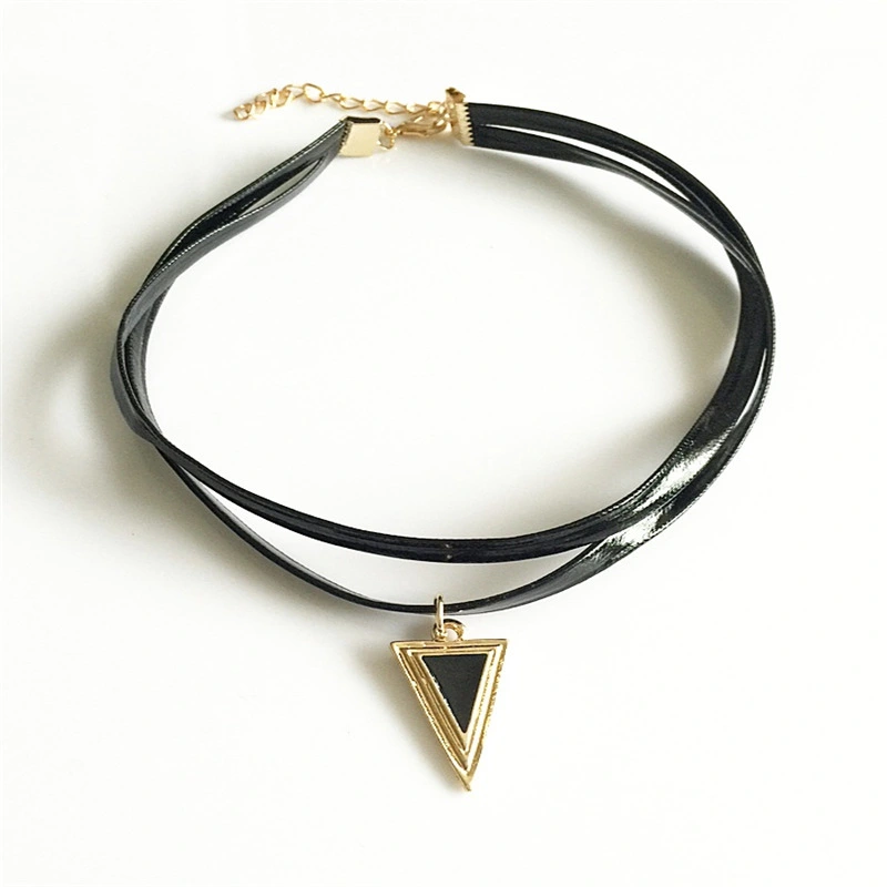 Harajuku Style Triangle Pendant Double Necklace