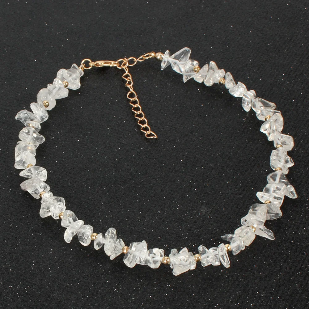 Hand-made Irregular Crystal Short Necklace