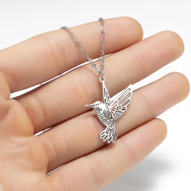 Stainless Steel Animal Pendant Clavicle Chain Necklace Women