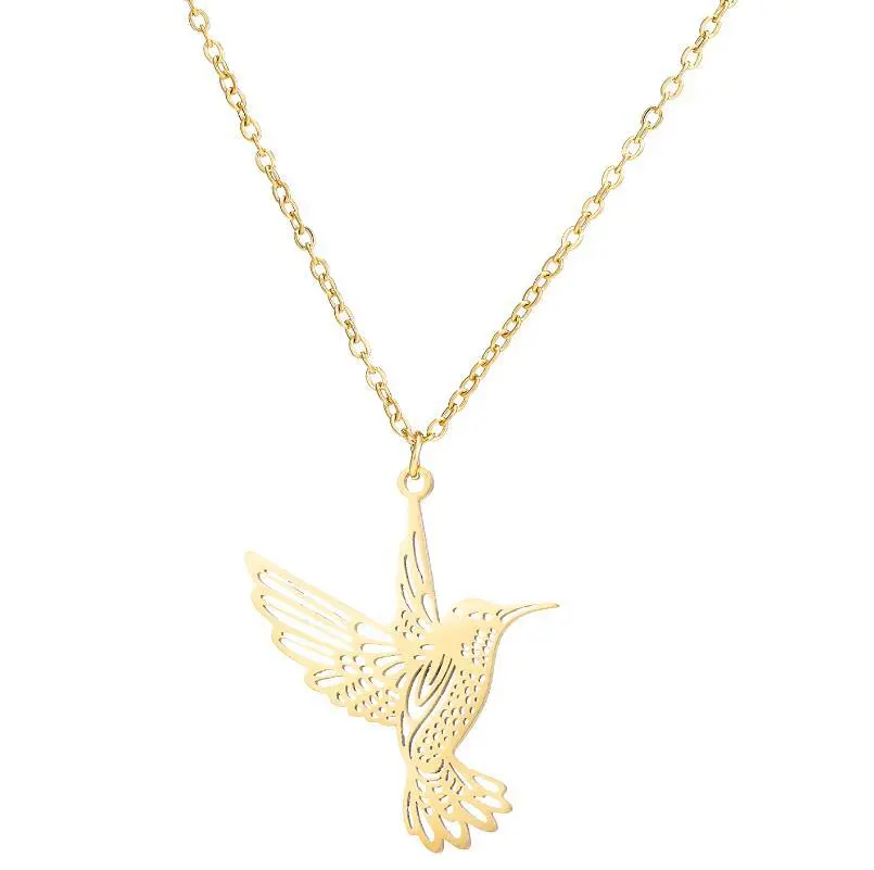 Stainless Steel Animal Pendant Clavicle Chain Necklace Women