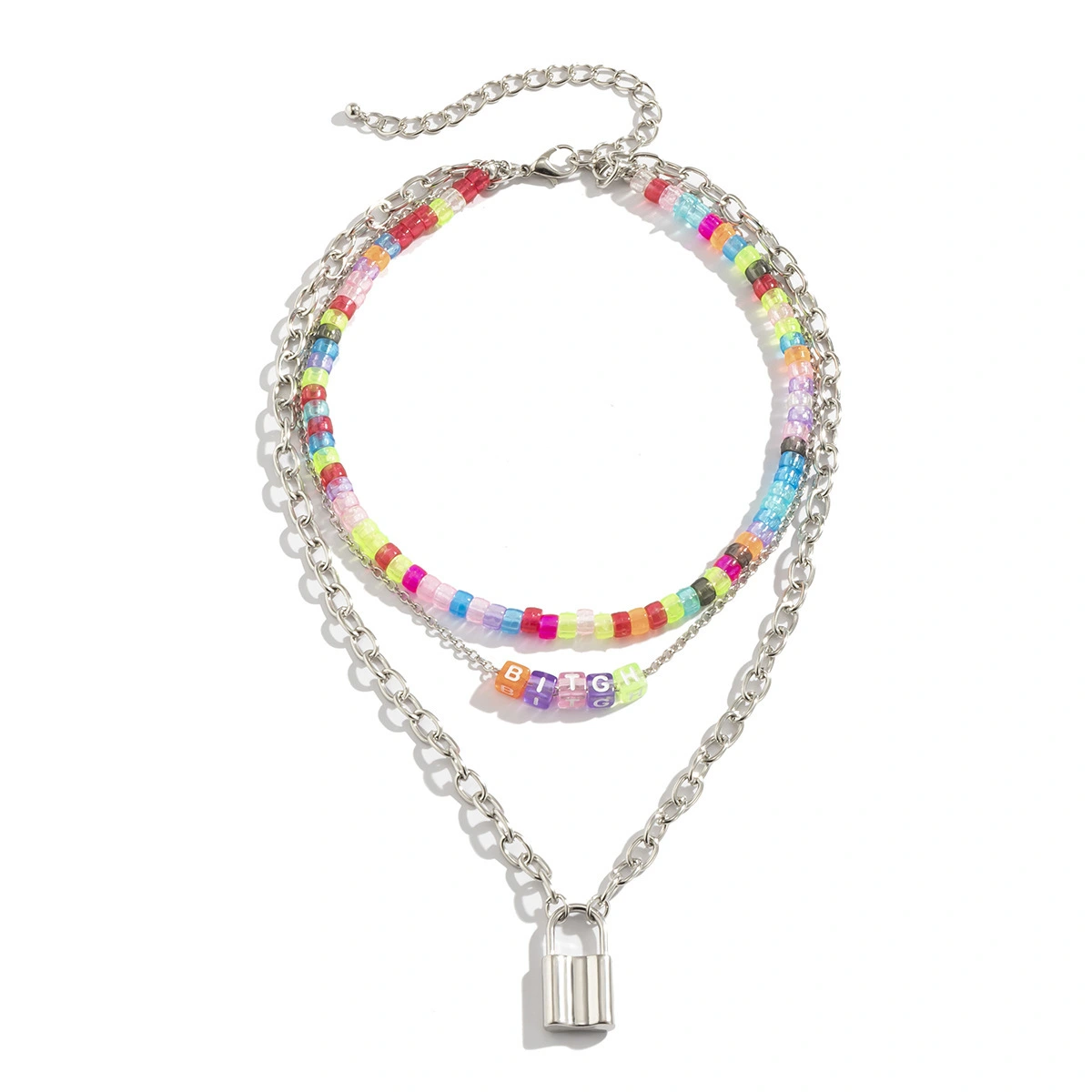Simple Personality Rice Beads And Stars Mix And Match Jewelry Necklace