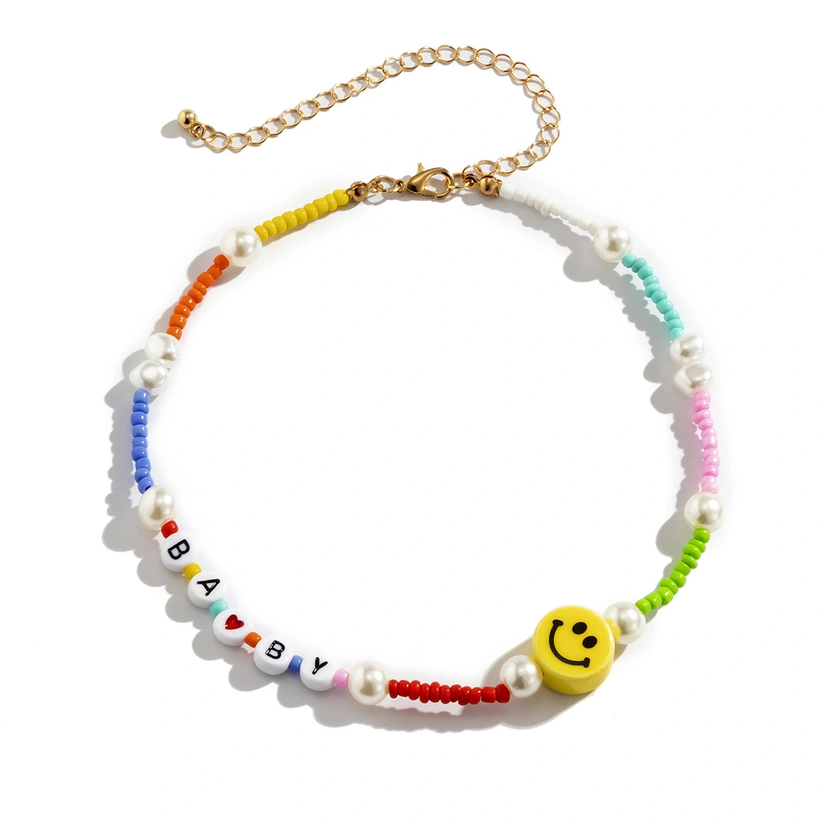 Simple Personality Rice Beads And Stars Mix And Match Jewelry Necklace