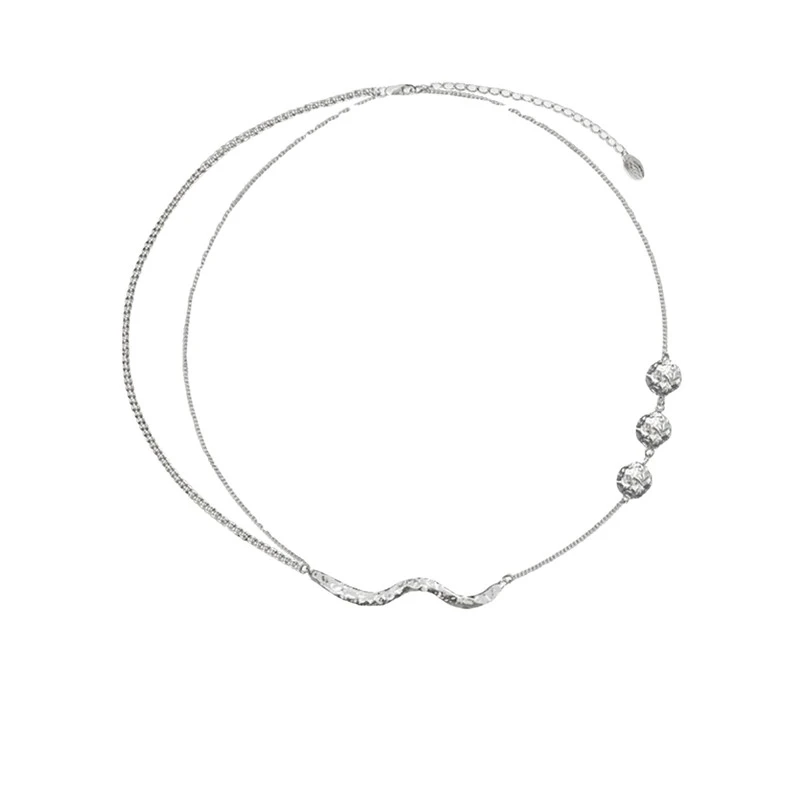 Thick Silver Gold-plated High-end Simple Necklace