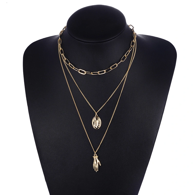 European and American pure copper pendant fashion trend retro clavicle chain