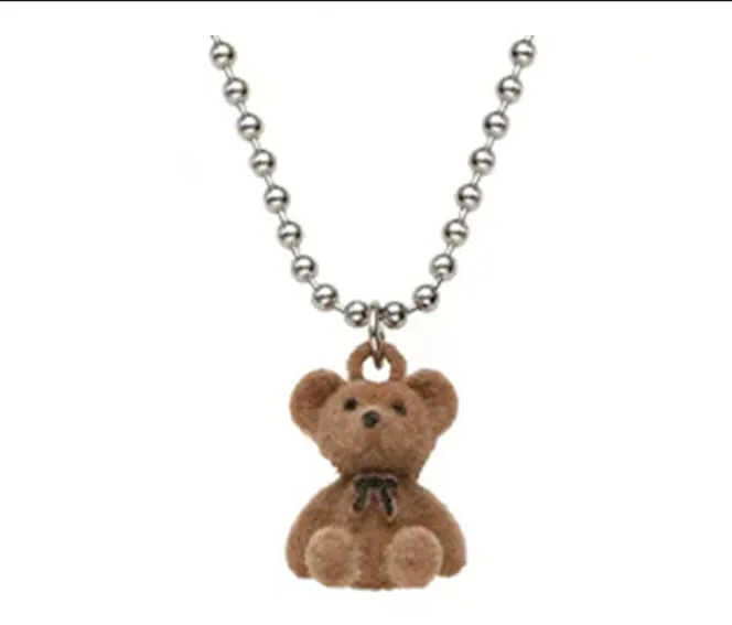 Japan And South Korea Ins Milk Cool Bear Necklace Female Tide Net Red