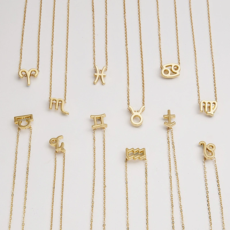 12 Constellation Zodiac Sign Necklaces Chokers For Women Girls