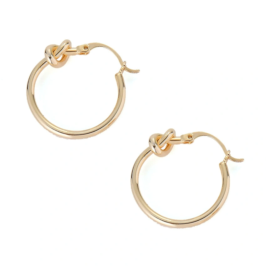 Hollow Concentric Knot Geometric Circle Earrings