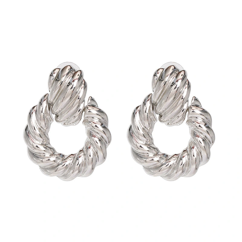 Stud Earrings European And American Wind Twist Individuality Earrings