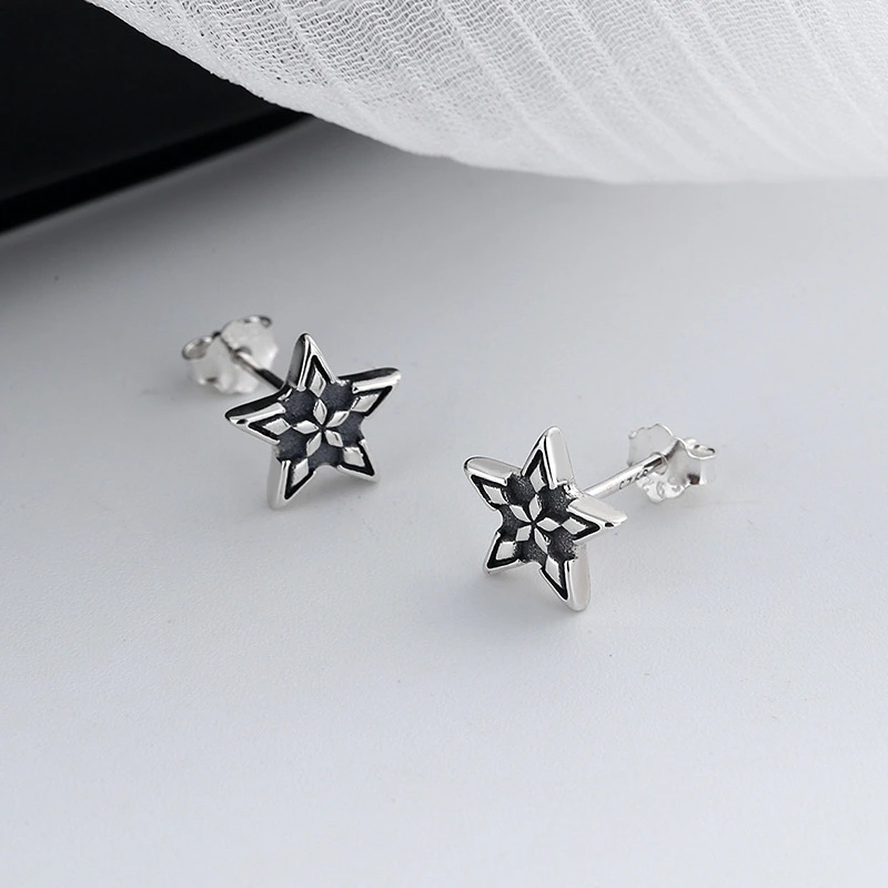 Baroque Style Star Stud Earrings Creative