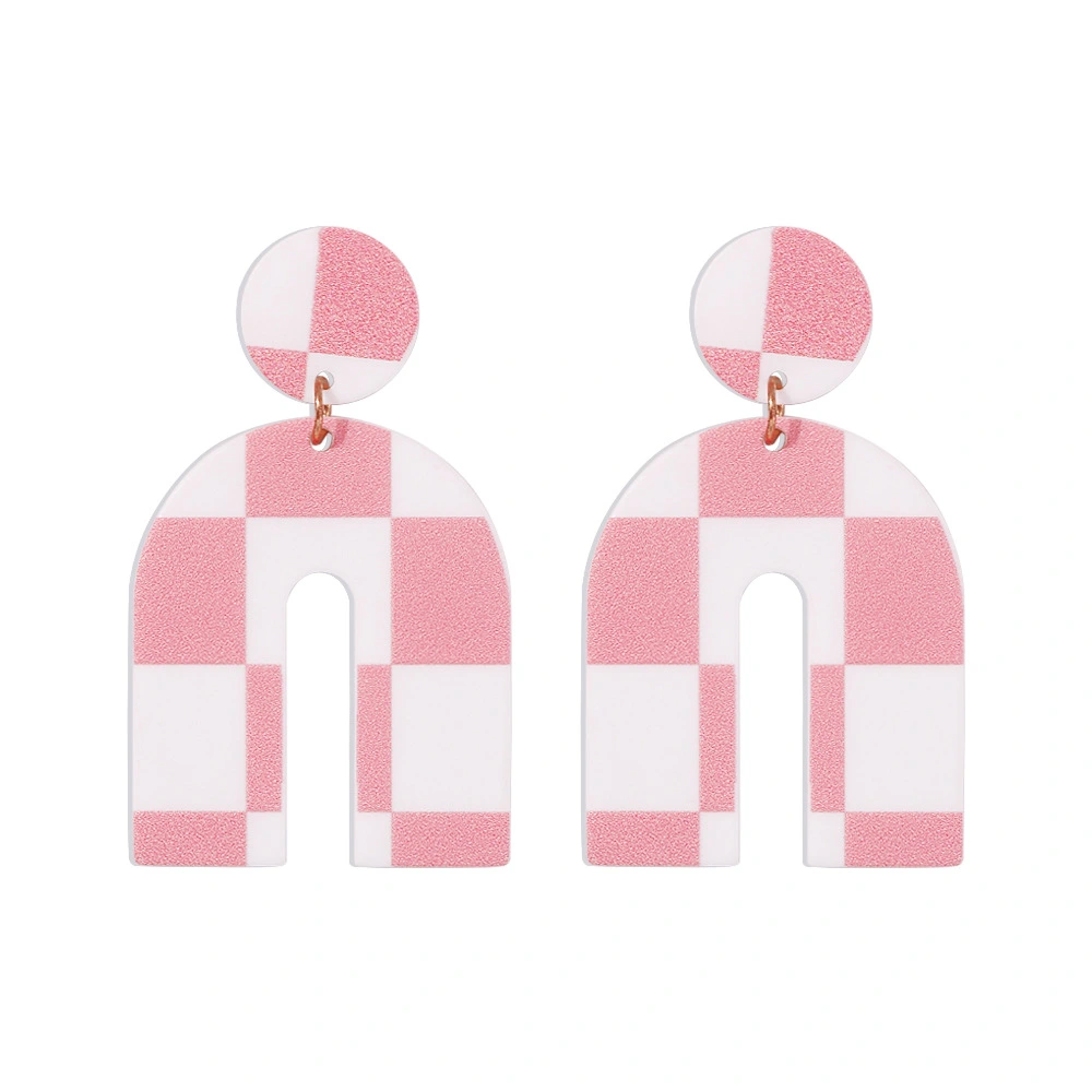 Simple Resin Candy Color Geometric Earrings