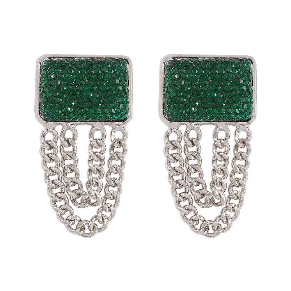 Simple Diamond Retro Niche Earring Alloy