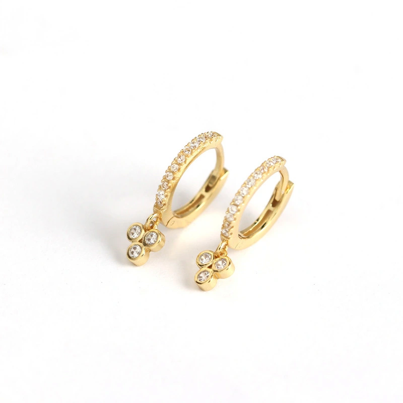 Geometric Triangle Diamond All-match Earrings Ear Buckles