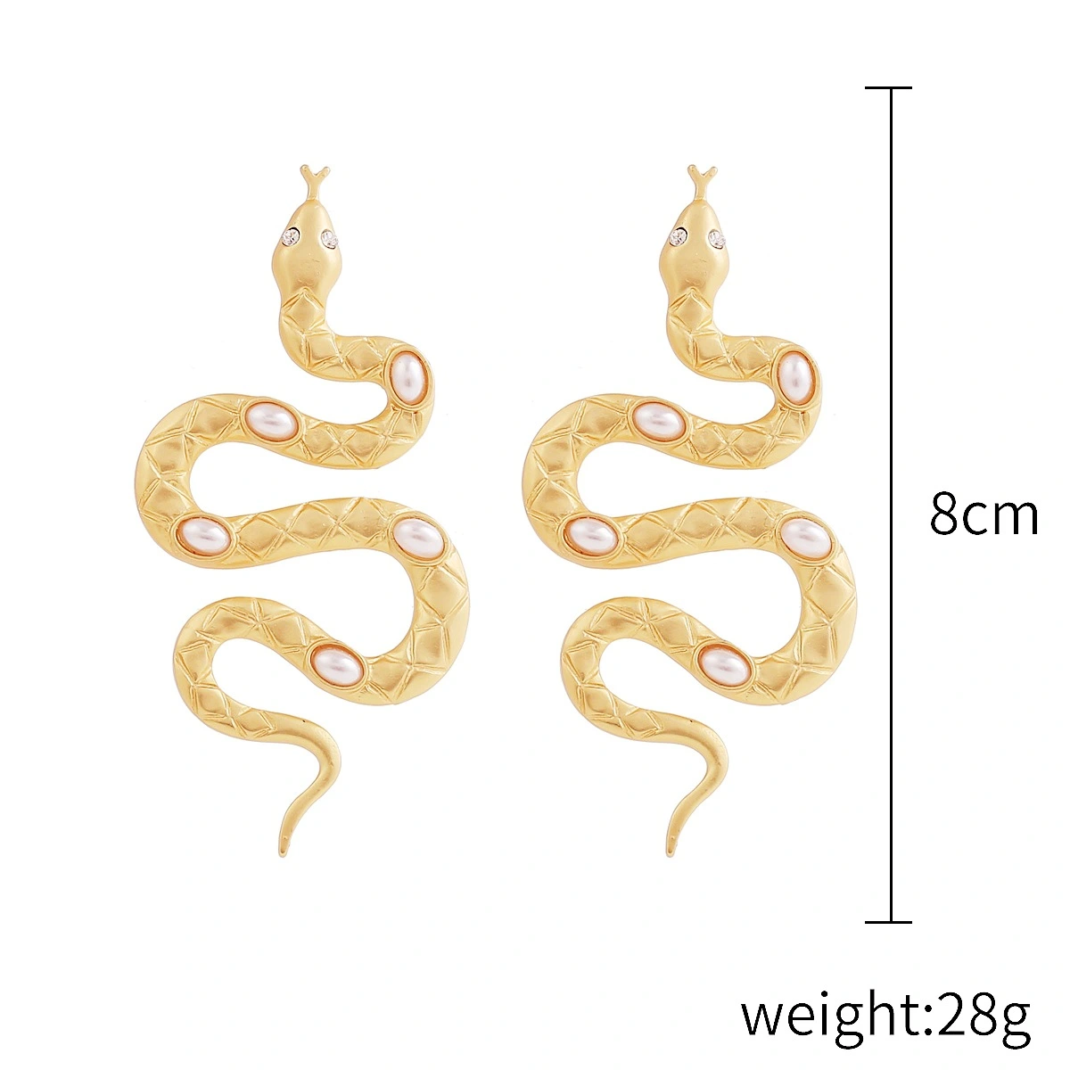 Metal Exaggerated Snake-shaped Earrings Ins Cold Wind