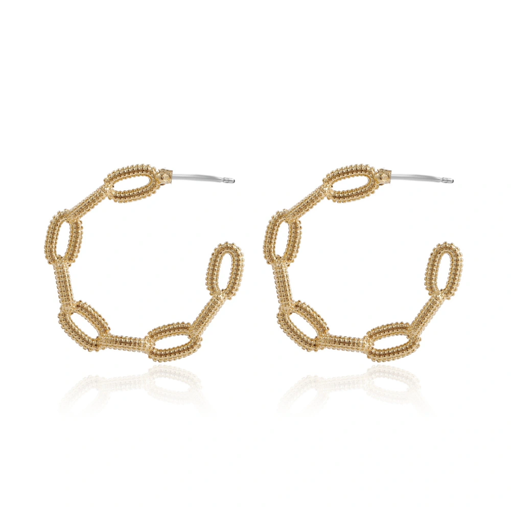 Geometric Personality C-shaped Alloy Titanium Steel Women's Earrings