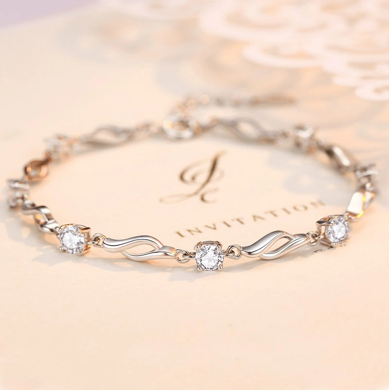 New Arrival Crystal Bracelet S925 Sterling Silver Bracelet Niche Design Fashion Personality Simple Bracelet Women Wholesale