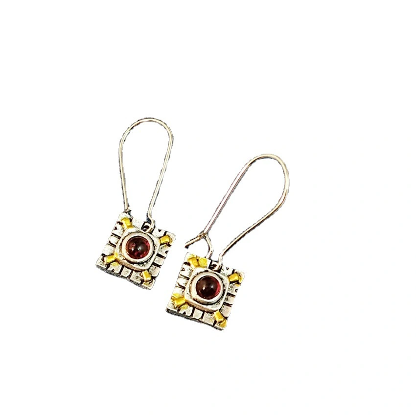 New Red Gem Vintage Earrings