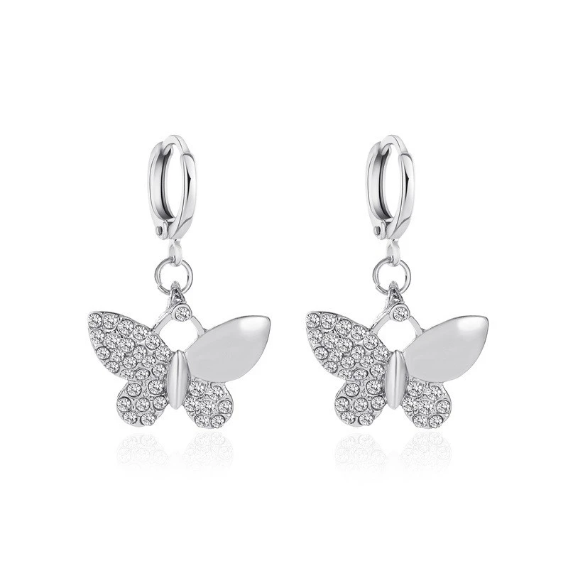 Simple And Versatile Full Of Diamond Animal Ear Buckles Fashion Creativity