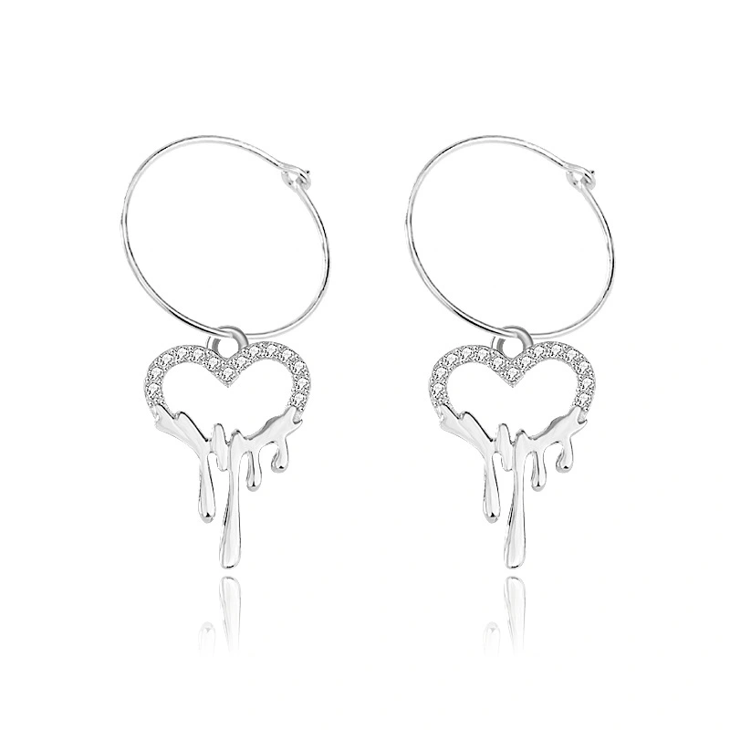 Women's Sterling Silver Key Earrings