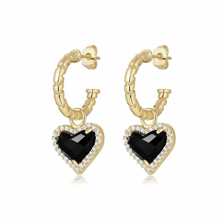 Love Earrings Female European And American Ins Cold Wind Zircon Earrings