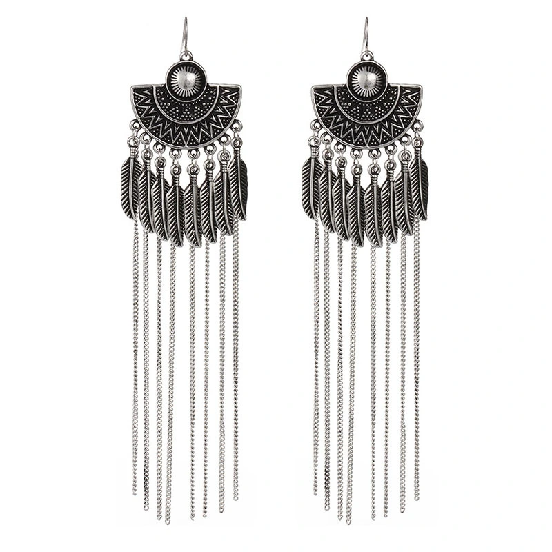 Popular Retro Style Long Tassel Earrings