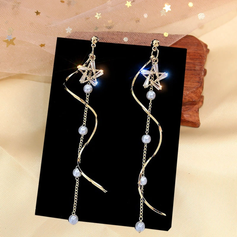 Star-shaped Fashion All-match Trend New Net Celebrity Same Style Earring Earrings