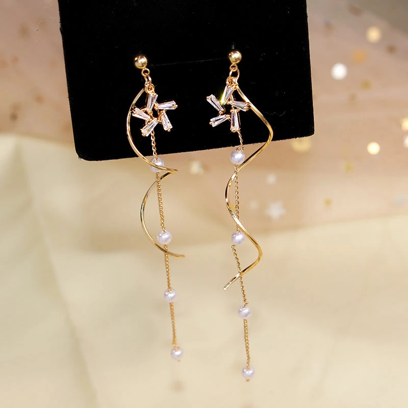 Star-shaped Fashion All-match Trend New Net Celebrity Same Style Earring Earrings
