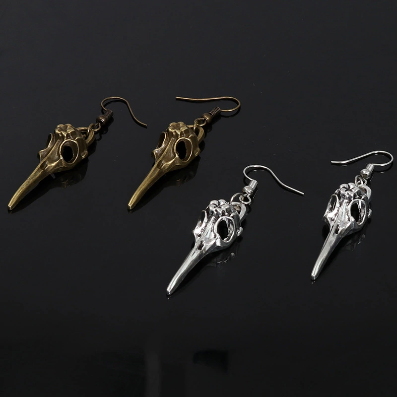 Cross-border New Jewelry Beak Bird Head Earrings Crow Head Earrings