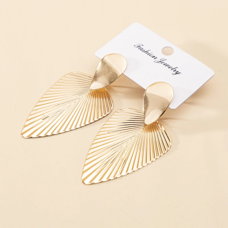 Matte Gold Geometric Individual Design Earrings