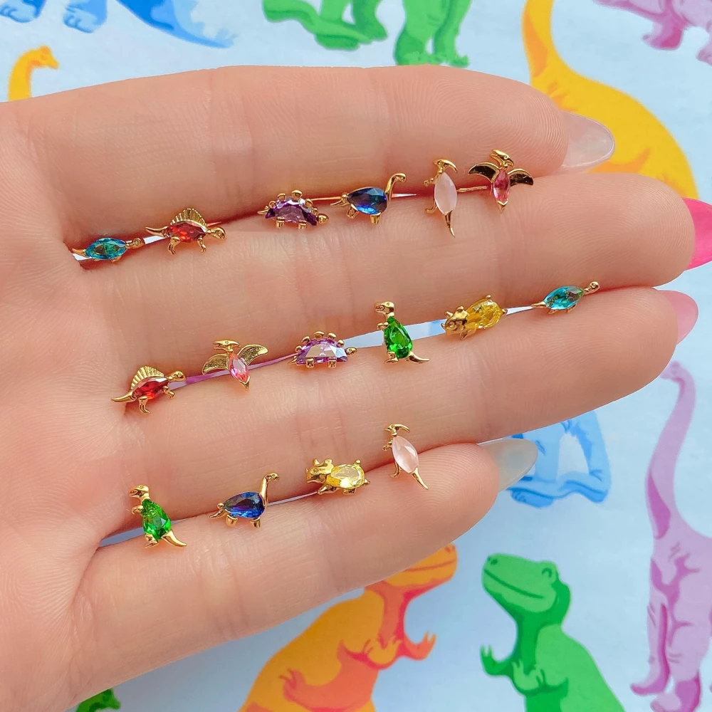 INS Wind Small Dinosaur Series Earrings