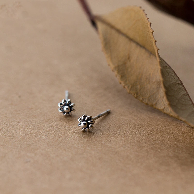 Flower Earrings Ethnic Style Trend Small Flower Art Earrings